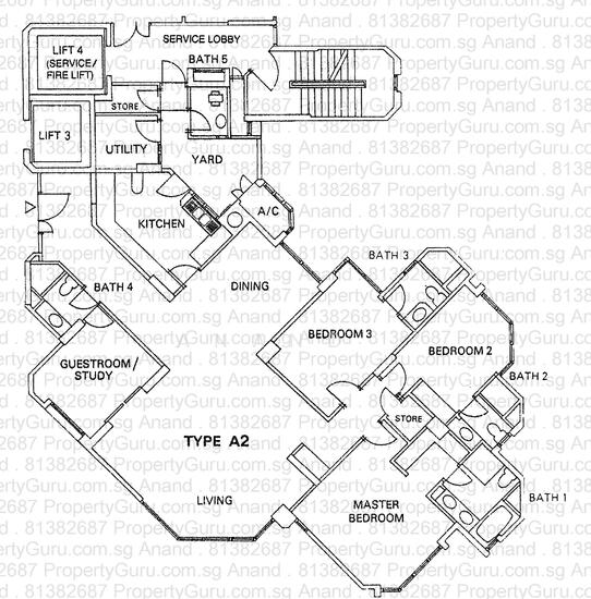 The Waterside, 9 Tanjong Rhu Road, 4 Bedrooms, 2400 sqft, Condos