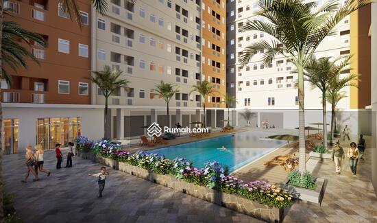Ilustrasi lingkungan dalam apartemen yang dilengkapi dengan fasilitas kolam renang