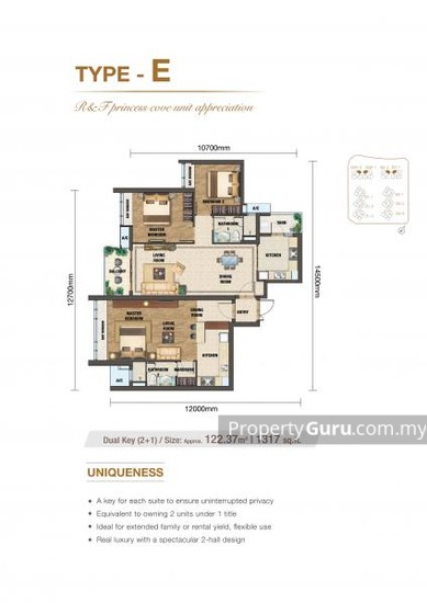 R&F Princess Cove Phase 2-Seine Region, L2-086-A5, Mercu 1 ...